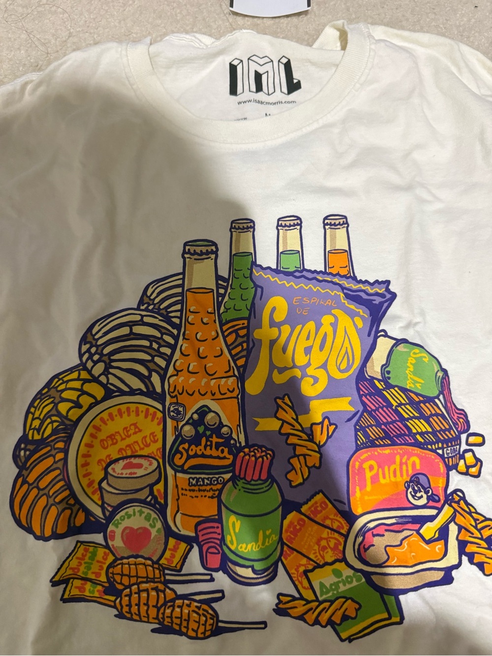 Graphic Snack & Soda White Crewneck Tee
